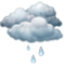 Overcast with light rain