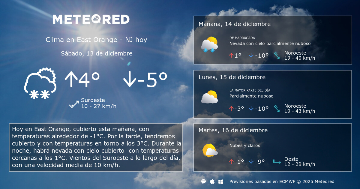 clima en orange new jersey